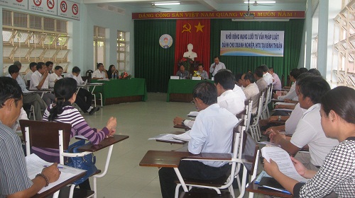 Khởi động triển khai đề án thiết lập mạng lưới tư vấn pháp luật cho doanh nghiệp tại những địa bàn có điều kiện KT- XH khó khăn tại Bình Thuận