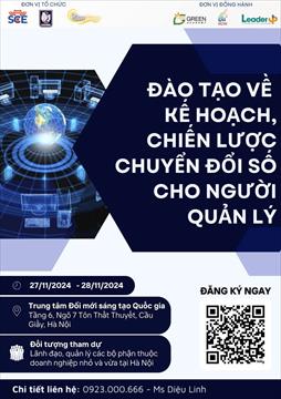 Hỗ trợ đào tạo kế hoạch, chiến lược chuyển đổi số cho người quản lý